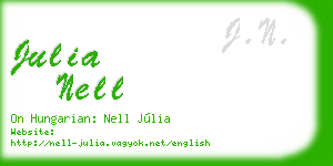 julia nell business card